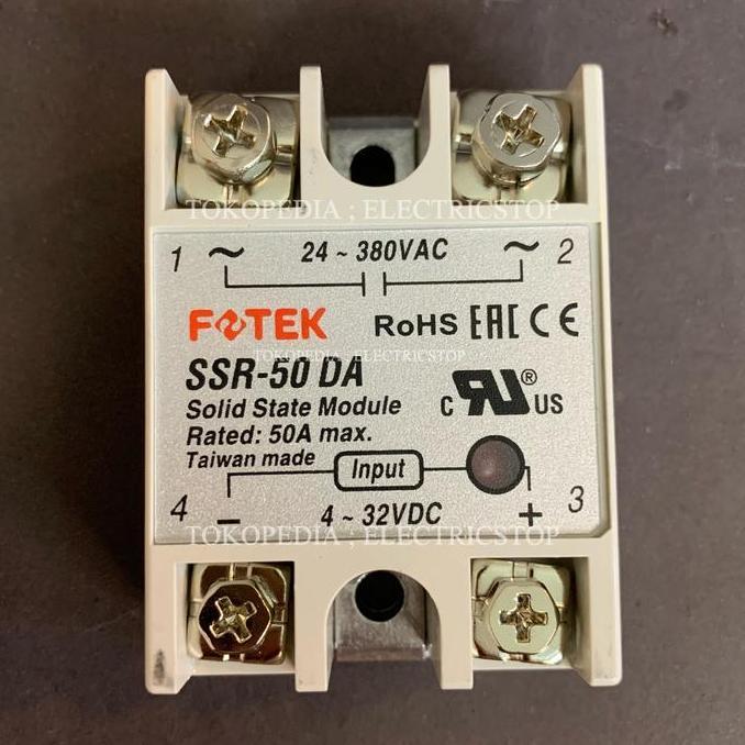 Promo FOTEK SSR-50 DA 100% ORIGINAL TAIWAN SSR50DA SSR-50DA GARANSI UANG KEMBALI JIKA PALSU Diskon