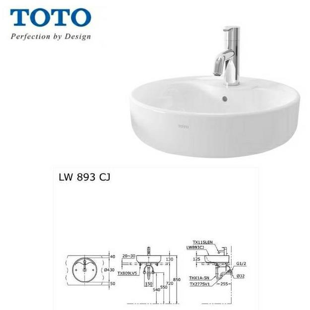 TERMURAH - Wastafel TOTO OMNI LW 893 CJ Putih