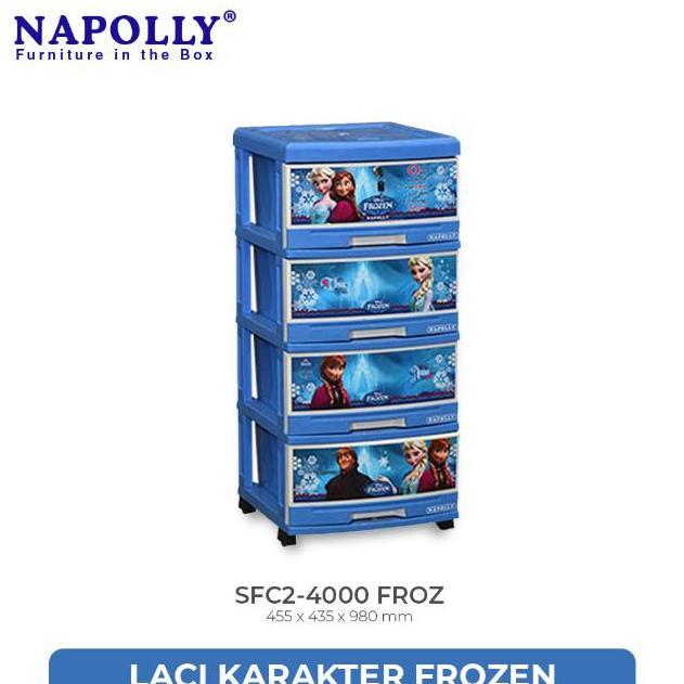DEAL TERBAIK - [Clearance Sale] Napolly Laci Serbaguna Serbaguna 4 Susun Frozen SFC2-4000 FROZ