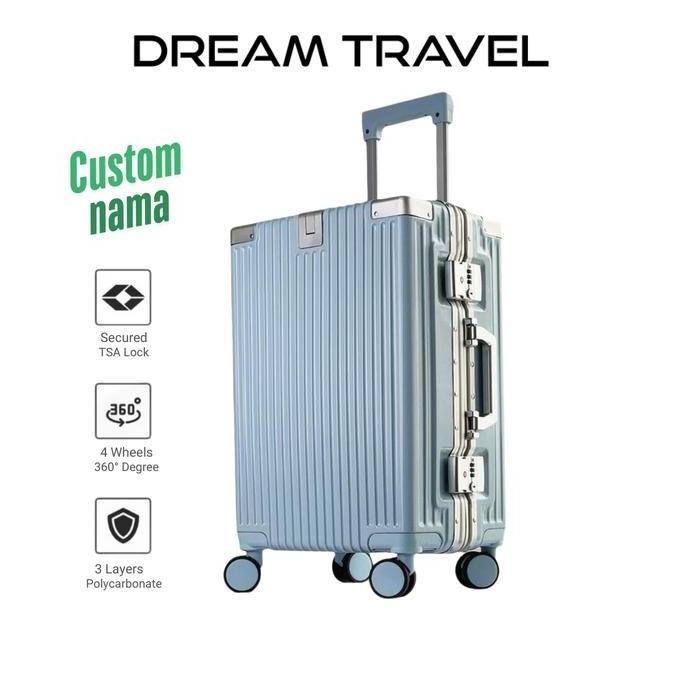 TERMURAH - Dream Koper 22 inch 24 inch Free Custom Nama & Logo TSA Lock Roda 360 M101 Kabin
