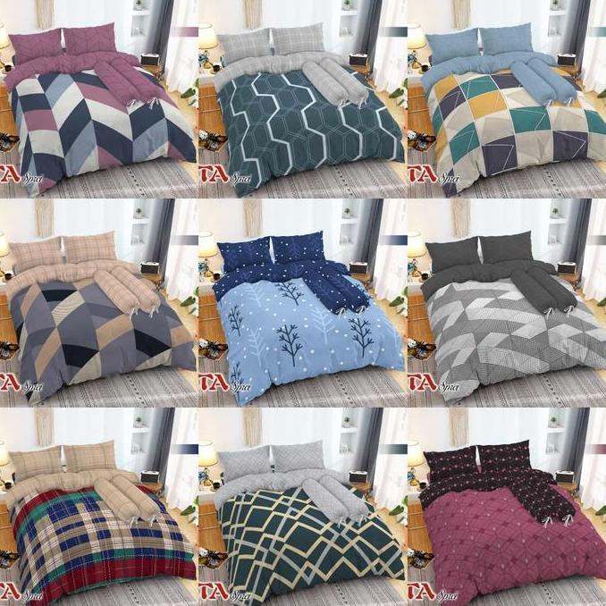 BONUS - Bed Cover SET SPREI FITTED King (180 x 200) (no.1) FATA