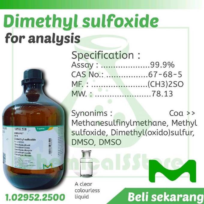 Dimethyl sulfoxide | DMSO | 102952 | Merck for analysis repack