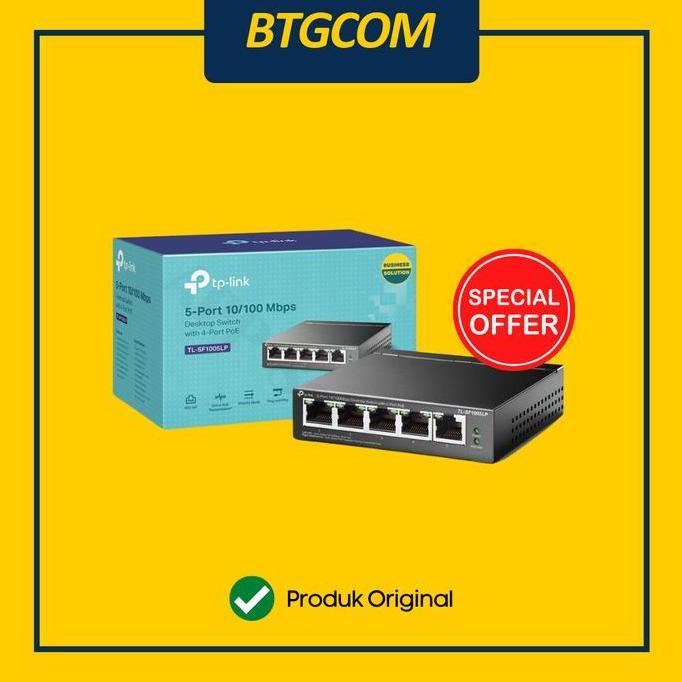 TP-LINK TL-SF1005LP 5-PORT 100MBPS DESKTOP SWITCH HUB LAN 4-PORT POE