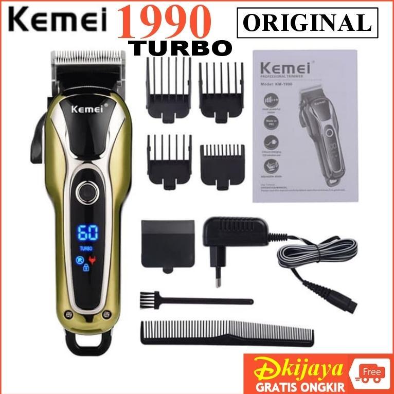 NEW KEMEI KM 1990 ORIGINAL Alat Cukur Rambut Hair Clipper Cordless KM-1990 KM1990 PG1990 KM1990PG [t