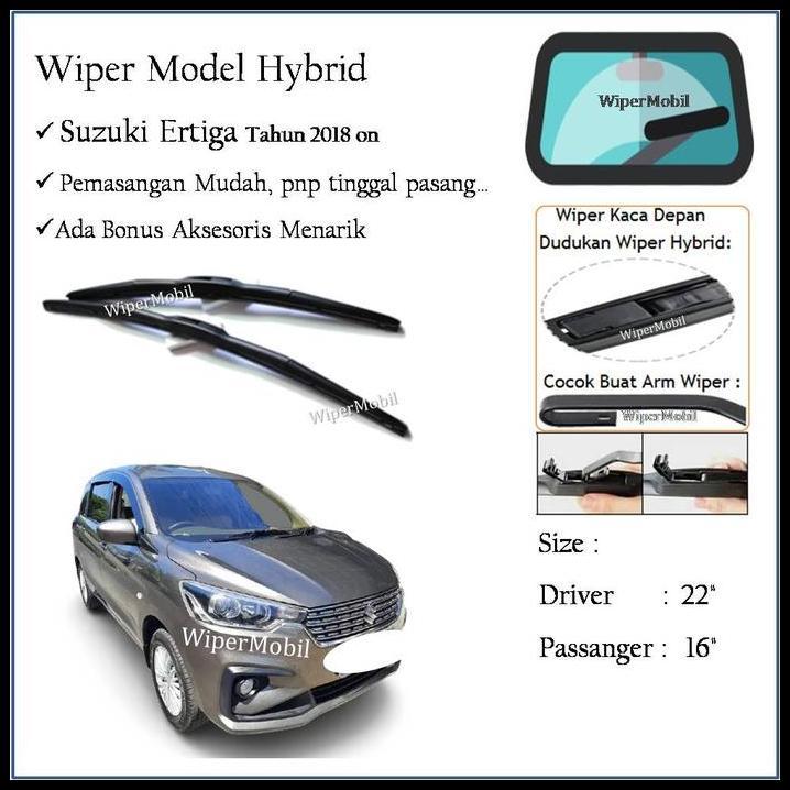 TERLARIS WIPER HYBRID SUZUKI ERTIGA 2018 2019 2020 2021 2022 