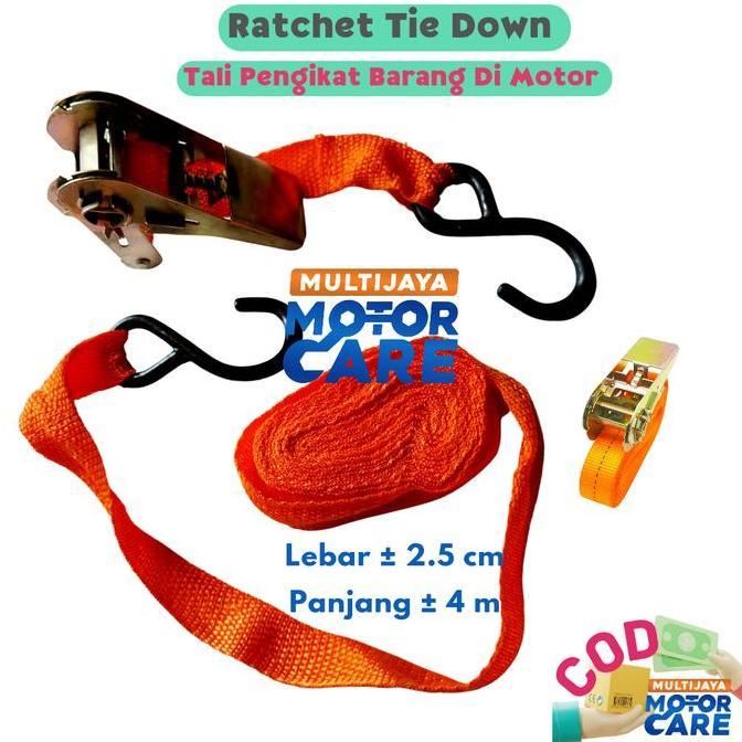 YOUWESTLA Ratchet Tie Down Tali Pengikat Barang Motor