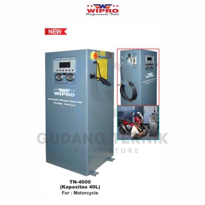 GUNMED Pompa Ban Motor Otomatis Nitrogen WIPRO TN-4000/Automatic Digital Tire