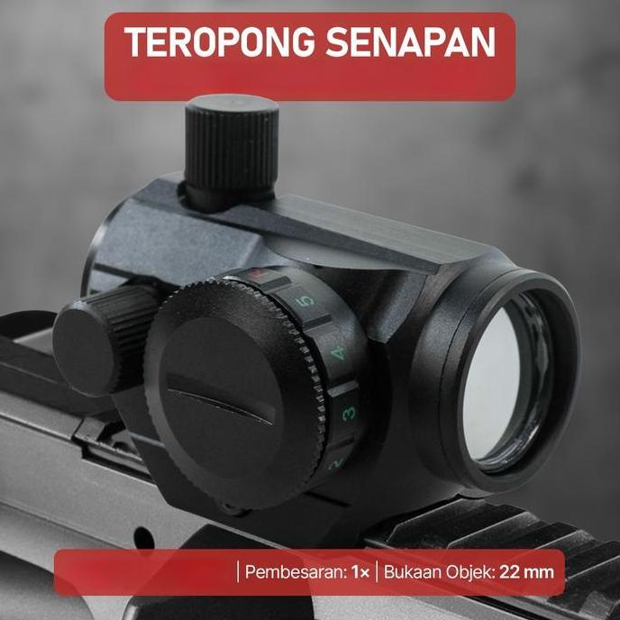 GHUNZING Kekeran Teropong Senapan Holographic Red Dot Scope 20mm