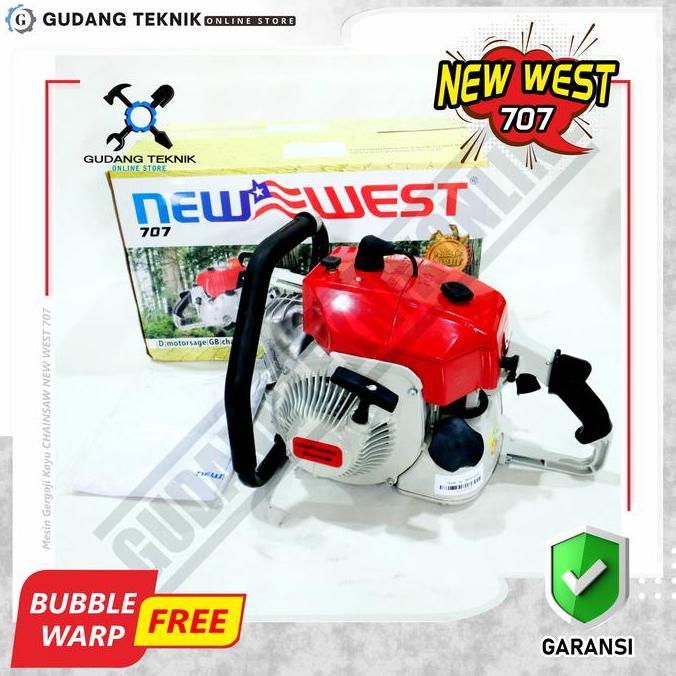 PIXKO Chainsaw Mesin Gergaji Kayu Chainsaw New West 707 Mesin Only Dan Set