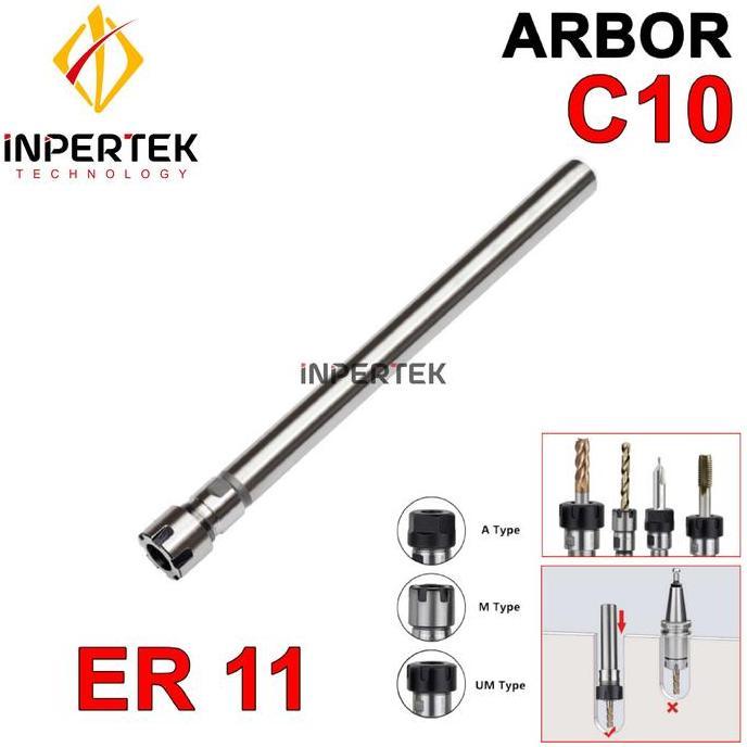 TREBA Arbor C10 ER11 100 Collet Chuck ER 11 Straight Shank Milling CNC C 10