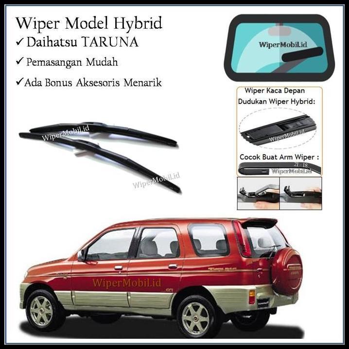 HOT DEAL WIPER KACA MOBIL DAIHATSU TARUNA 1999 2000 2001 2002 2003 2004 HYBRID 
