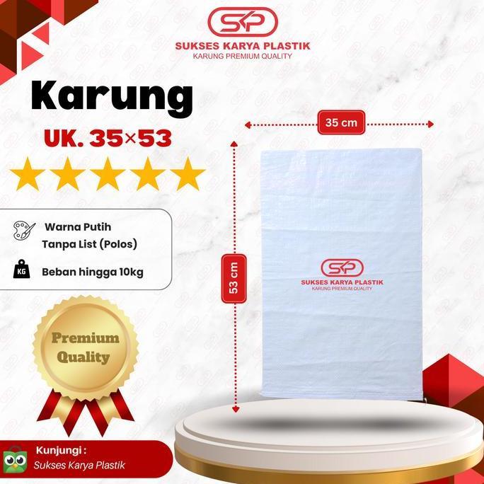 Confezione- 1 Ball Isi 1000 Lembar Karung Plastik 35 X 53 Cm Kualitas Premium, Karung Plastik 35X53 