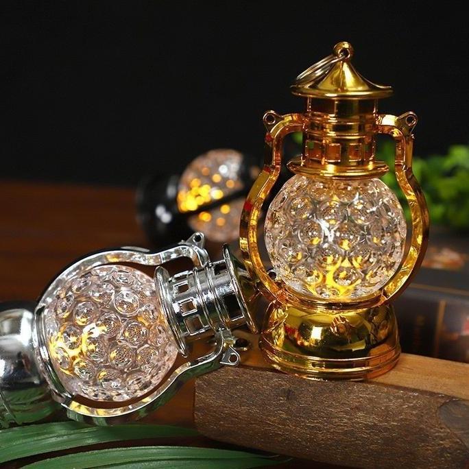 Vinnatsu Lentera Lampu Led Hiasan Lampu Lentera Kecil Lilin Gantung Dekorasi Eid Mubarak Lentera Led
