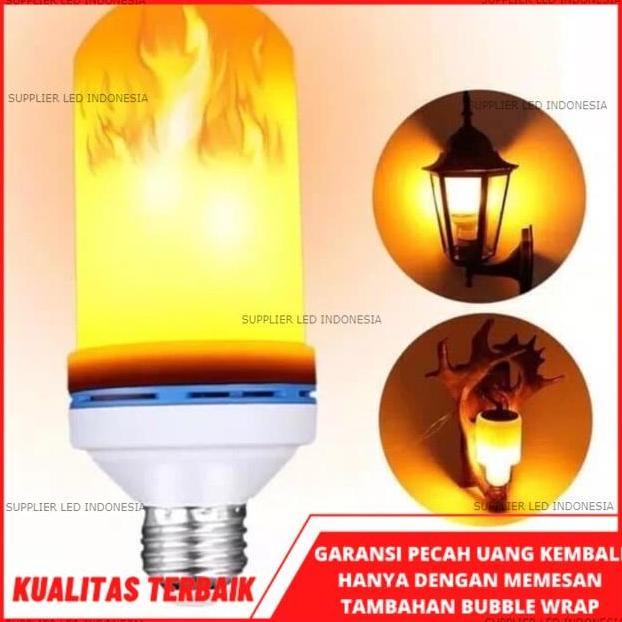 Leggero- Lampu Led Api 9 Watt ( 3Watt + 3Watt + 3Watt) / Lampu Dekorasi Cafe / Led Flame Fire