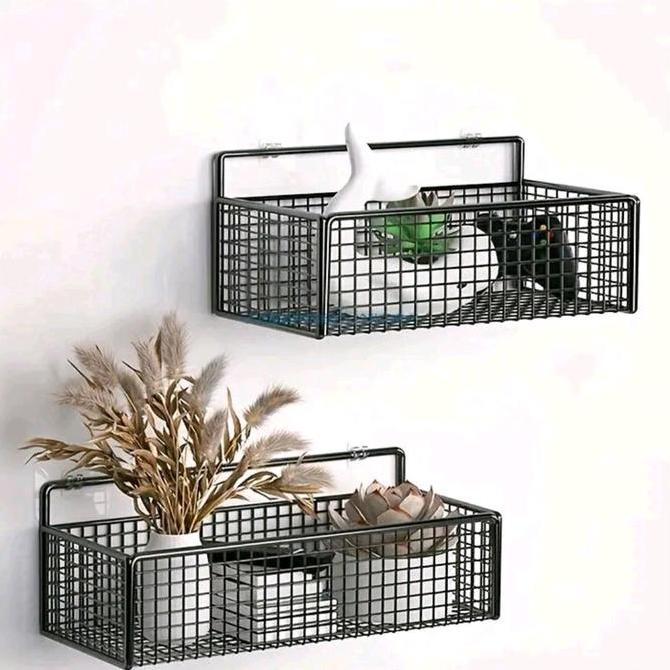 Cibo- Rak Keranjang Besi Kamar Mandi, Rak Keranjang Besi Dapur, Rak Keranjang Serbaguna Besi Anti Ka