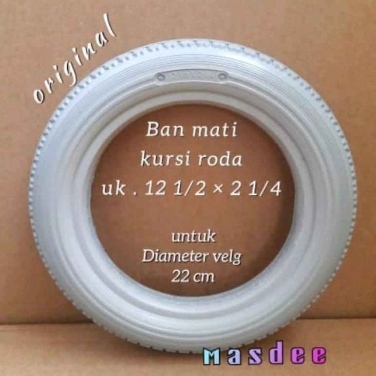 ban mati kursi roda ukuran 12 1/2 2 1/4 karet/ban belakang mati kursi roda travel uk 12