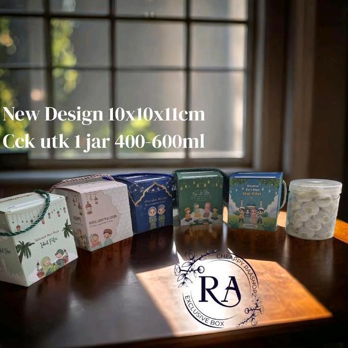 Confezione- 10Pcs Box Lebaran Mini 10X10X11Cm Box Lebaran 1 Jar 400Ml Box Lebaran 1 Jar 500Ml Box Le