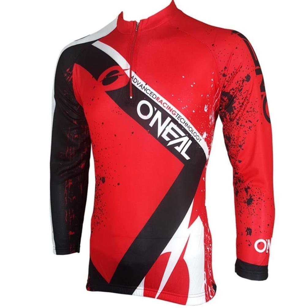 BESTPROMO JERSEY SEPEDA GOWES BAJU SEPEDA PANJANG MERAH PUTIH TERBARU