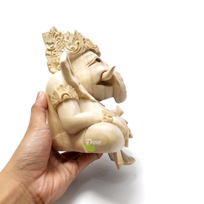 Patung Ganesha Duduk Kayu | Handcarft | Patung Ukuran Bali | Home Decor | Wooden Statue