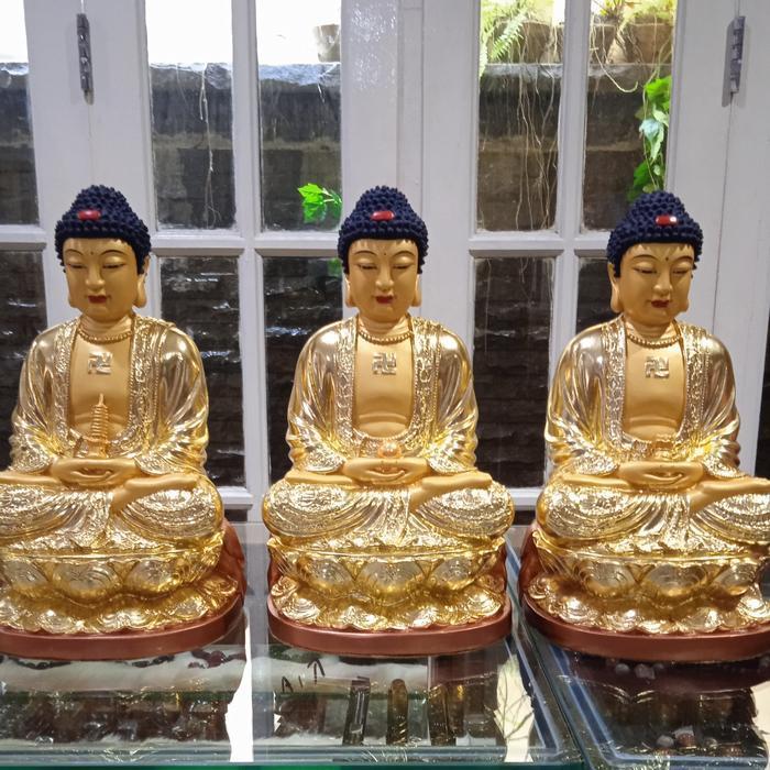 Rupang Patung Buddha Emas 12 "