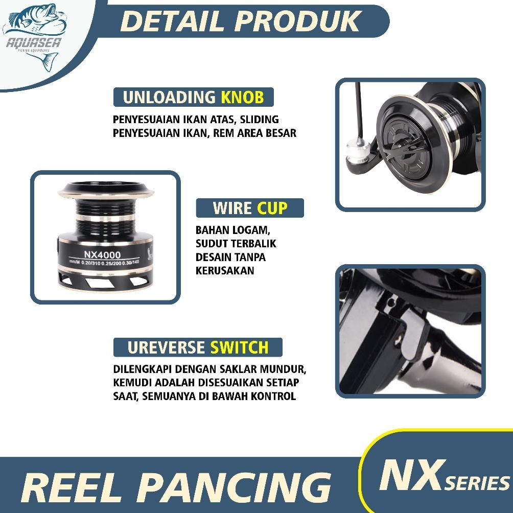 HOT DEALS AQUASEA - REEL PANCING SPINNING FULL REEL NX  GULUNGAN PANCING KUAT REEL PANCING LAUTMURAH