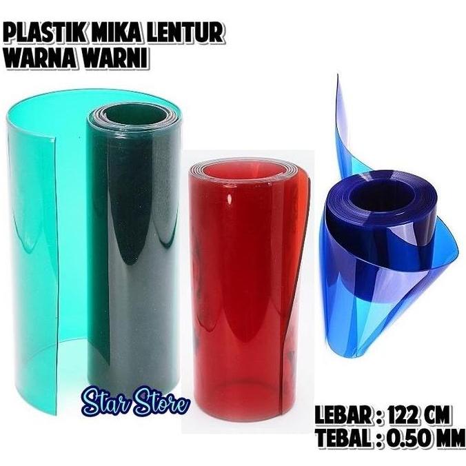 Pacnpac- Plastik Mika Lentur Pvc Super Warna Warni Lebar 122Cm / Tebal 0.50Mm
