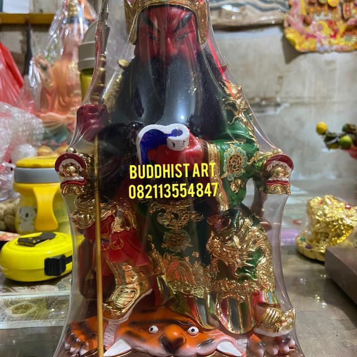 Patung Dewa Kwan Kong Guan yu duduk 8 inch