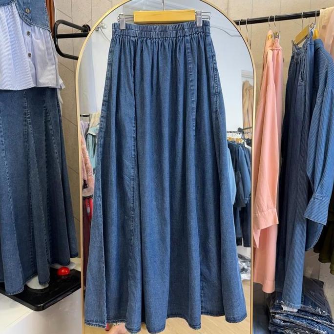 Setgirl- Cafaya Oneset Korean Style  Berhijab Jeans Setelan Hijab Kekinian Oneset Ootd Berhijab Jean