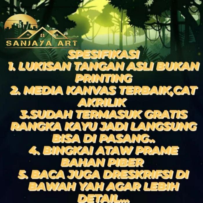 lukisan dinding ruang tamu pemandangan jepang