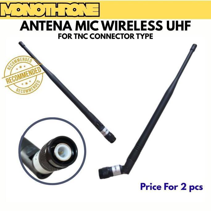 Antena Microphone Mic Wireless UHF TNC Sinyal Konektor Antena Nirkabel