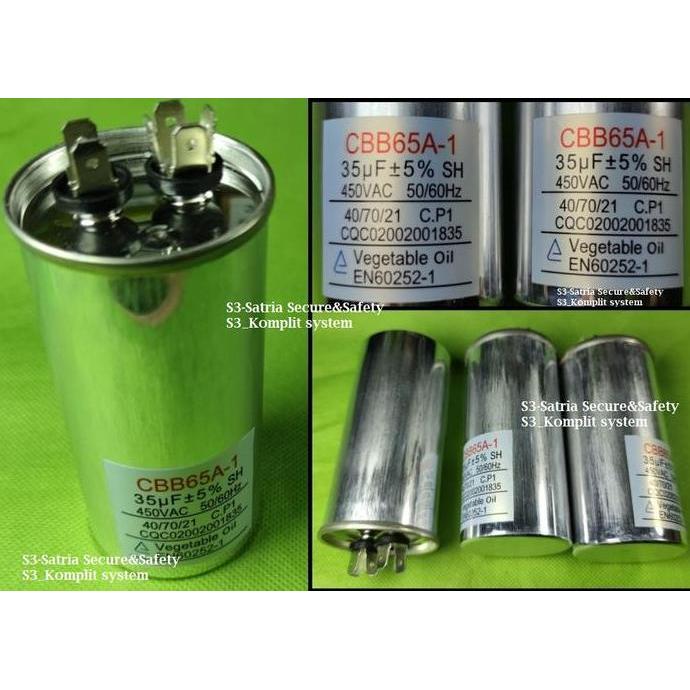 KAPASITOR 35UF 450VAC 50/60HZ CBB65A-1 35 UF AC AIR CONDITIONER CBB65 READY STOCK