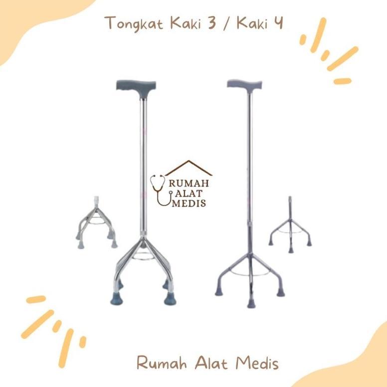Tongkat Kaki 3 / Kaki 4 / Alat Jalan / Tongkat Lansia