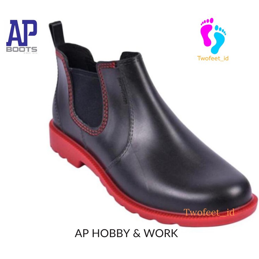 Sepatu Boot Ap Hobby & Work/Sepatu Boots Ap Hobby And Work/Ap Boots Hobby And Work 39-42 Black Red