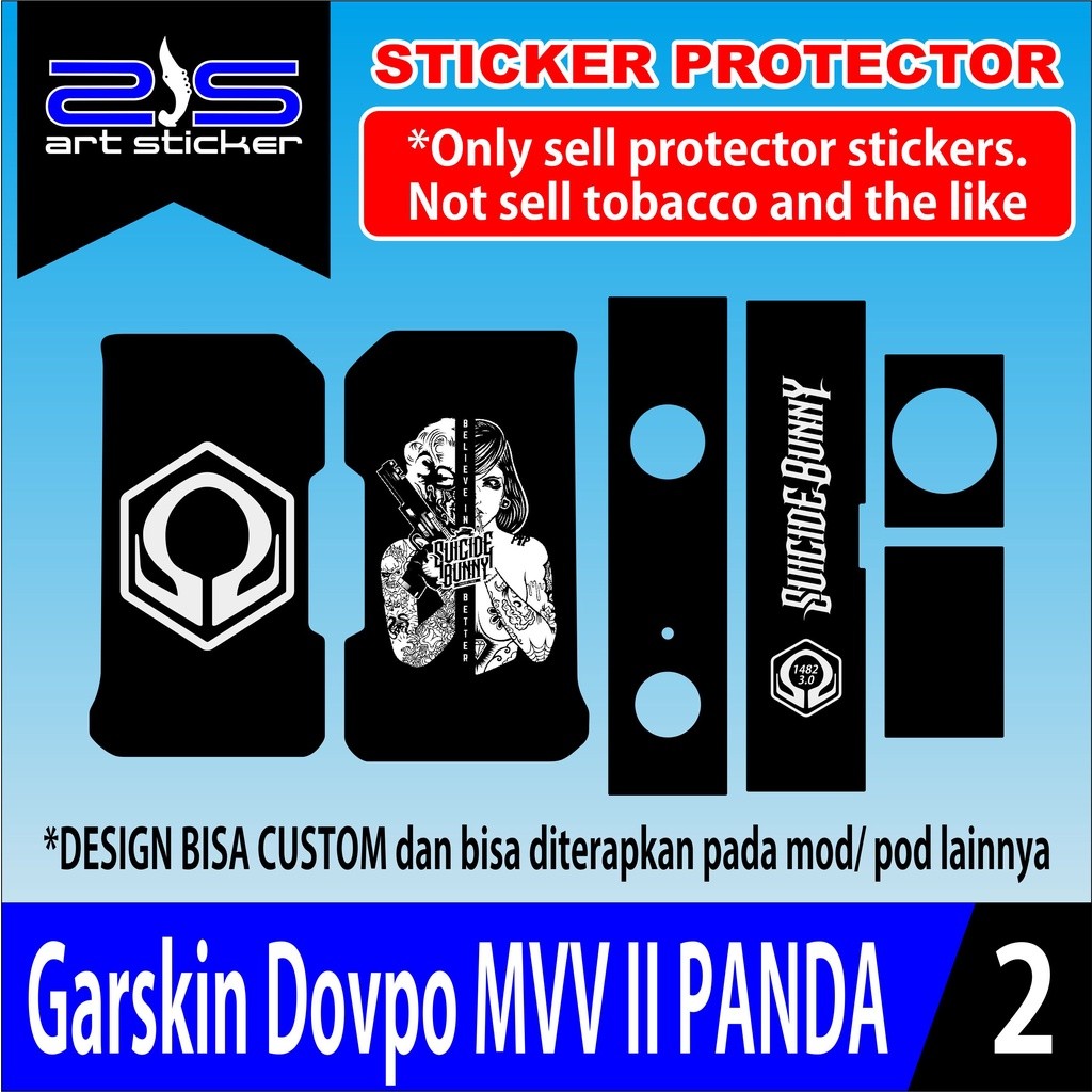 Promo 2Pcs Skin Garskin Dov Po Mvv Ii Panda Garskin Case Stiker Protector Free Custom COD