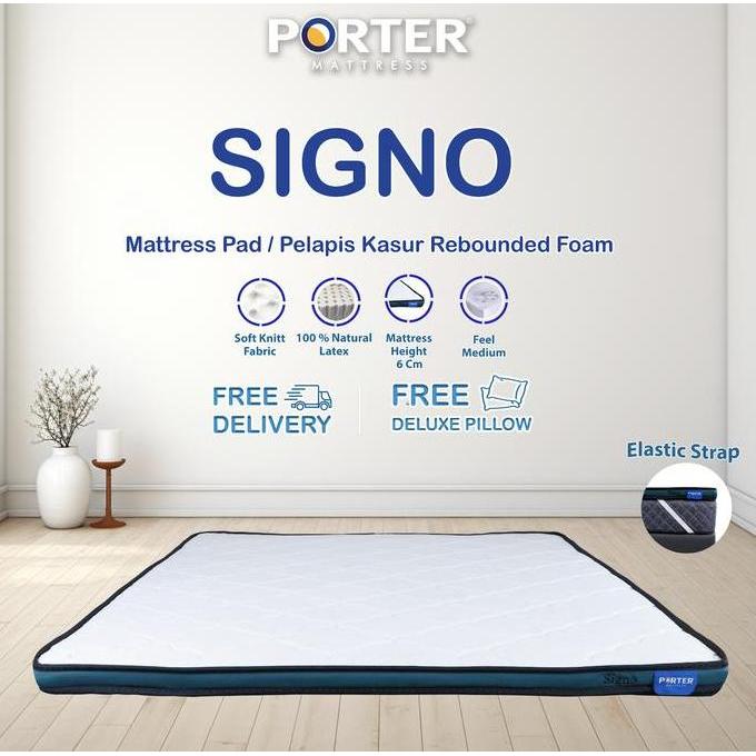 Mattress Pad Pelapis Kasur 100% Natural Latex PORTER Signo