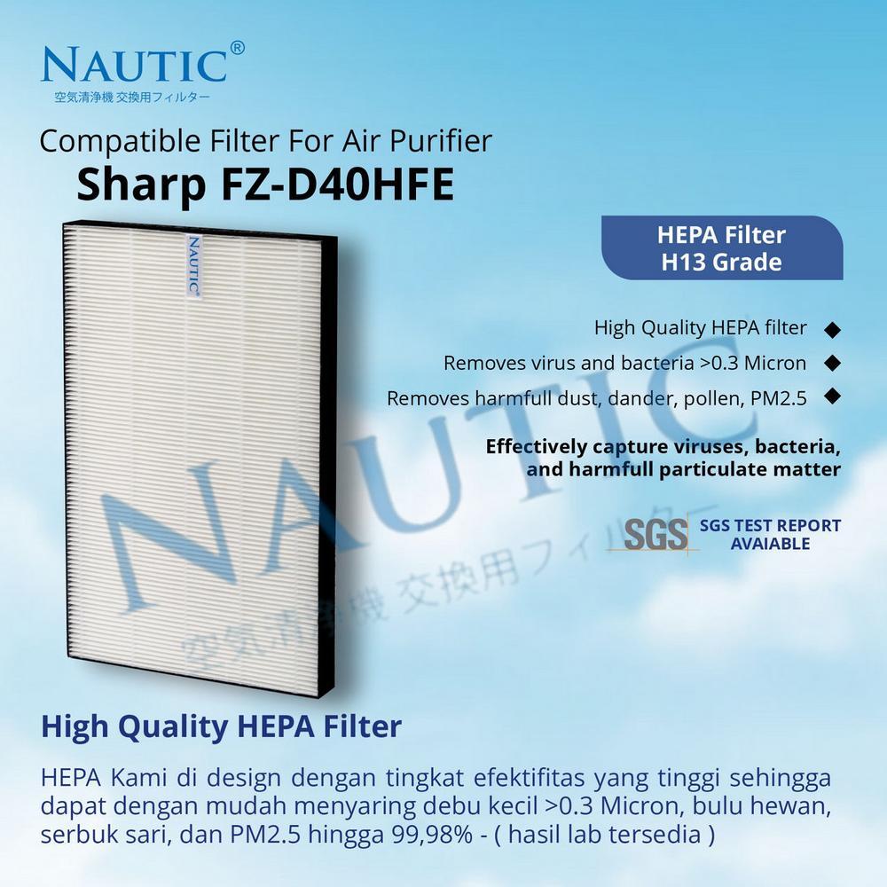 Promo Kompatibel Filter Air Purifier Sharp Kc D40 Kc-D40Y / Kc-G40Y / Kc-G50Y Replacement Filter Fz-