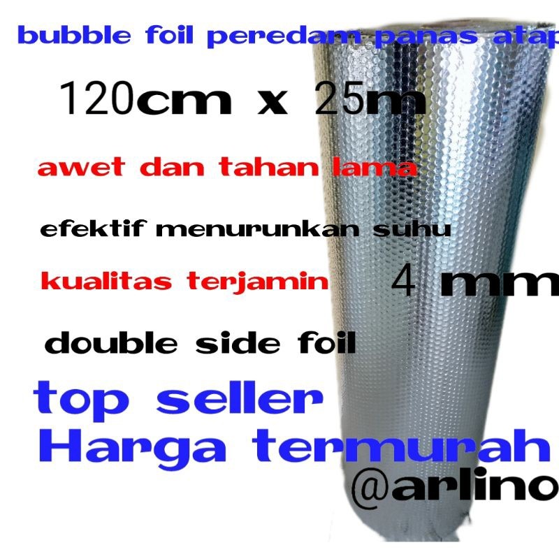 Aluminium Bubble Foil Double Side Peredam Panas Atap Insulasi Atap