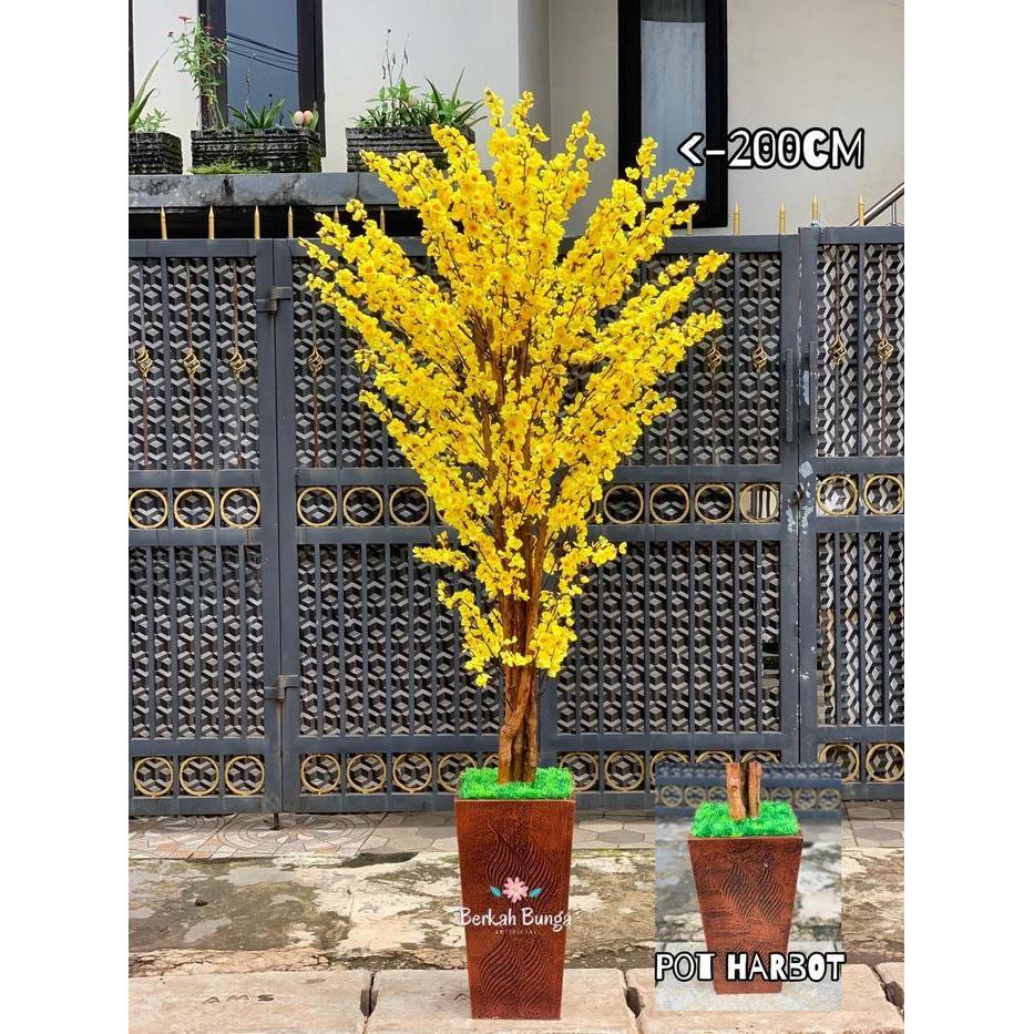pohon sakura 2meter - bunga sakura plastik- sakura artificial- pohon dekorasi meihua imlek