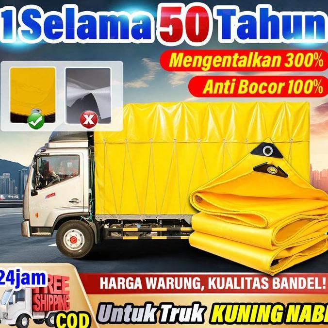 Terlaris Terpal Kuning Heavy Duty- Untuk Gudang/Galangan Kapal, Tahan Api Level 1 & Minyak (Garansi 