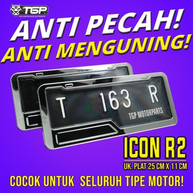 Dudukan Plat Nomor Motor ICON Chrome Aksesoris Variasi Beat Vario Nmax