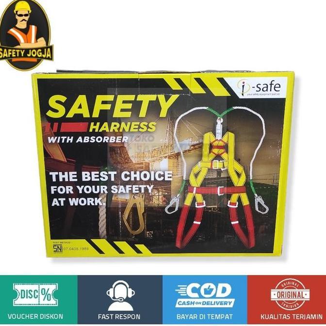 FULL BODY HARNESS/SAFETY HARNESS i-SAFE PRO ABSORBER DOUBLE HOOK BESAR SNI