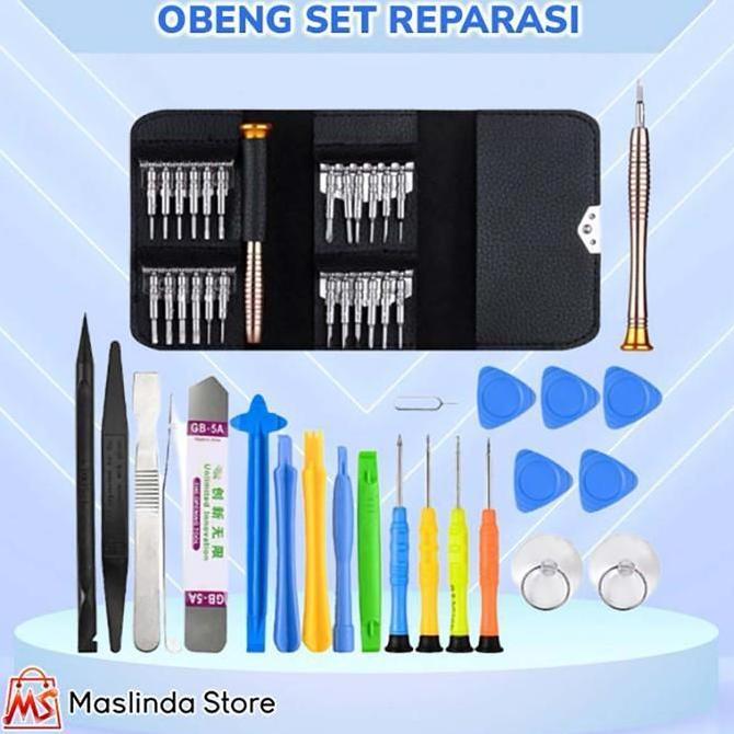 PLOMAT Alat Obeng Bongkar Set Hp /pembuka LCD Hp Lengkap Obeng  Iphone Macbook Pro Air