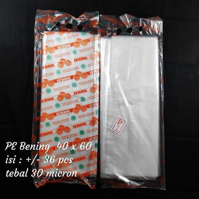 Iyakirim- Kantong Plastik Pe Bening Uk 40X60, Plastik Bening, Plastik Sayur