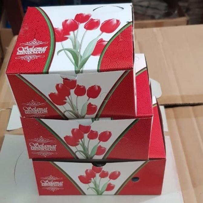 Fiore- Dus Snack Caesar Hijau | Natal | Bunga | Putih Polos | Flower Pink | Traditional Snack | Jasm