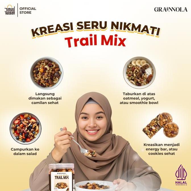 Timur Tengah Trail Mix Chocolate Dates | Almond, Walnut, Kurma, Choco Chunks, Raisin, Cranberry, Sun