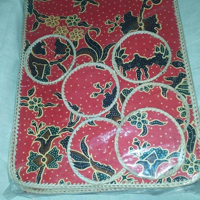 placemat batik/ tatakan gelas dan piring/ dinner set batik NS