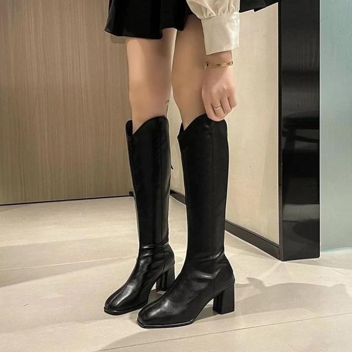 ASNK SEPATU BOOTS HEELS WANITA STYLE KOREAN SHOES GT-333 PG