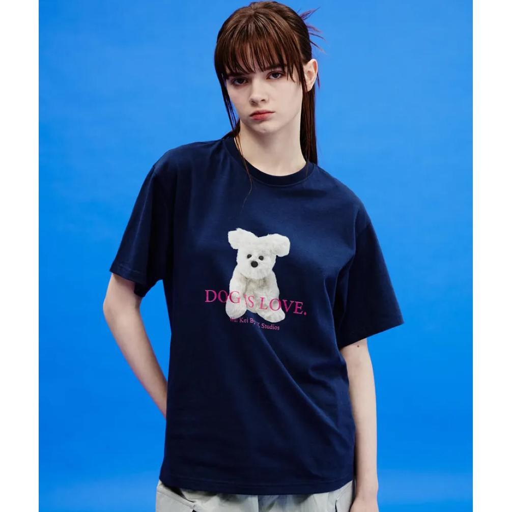 READY STOCK AUTHENTIC WAIKEI MALTESE ARCHIVE DOG IS LOVE MALTESE TOY SHORT SLEEVE T SHIRT NAVY