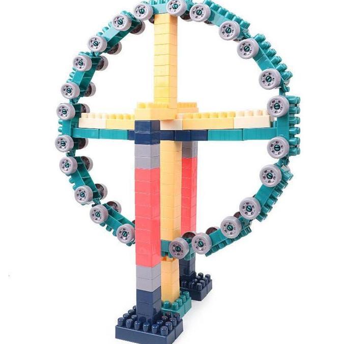 Whyyou- [Tm888] Mainan Balok Susun Ukuran Sedang 100Pcs