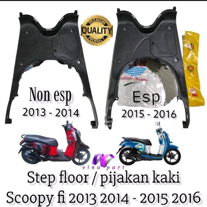 Cover Body Bordes Pijakan Kaki Scoopy Fi Secoopy Esp 2013-2016 Body Motor Dek Pijakan Kaki Motor Sco